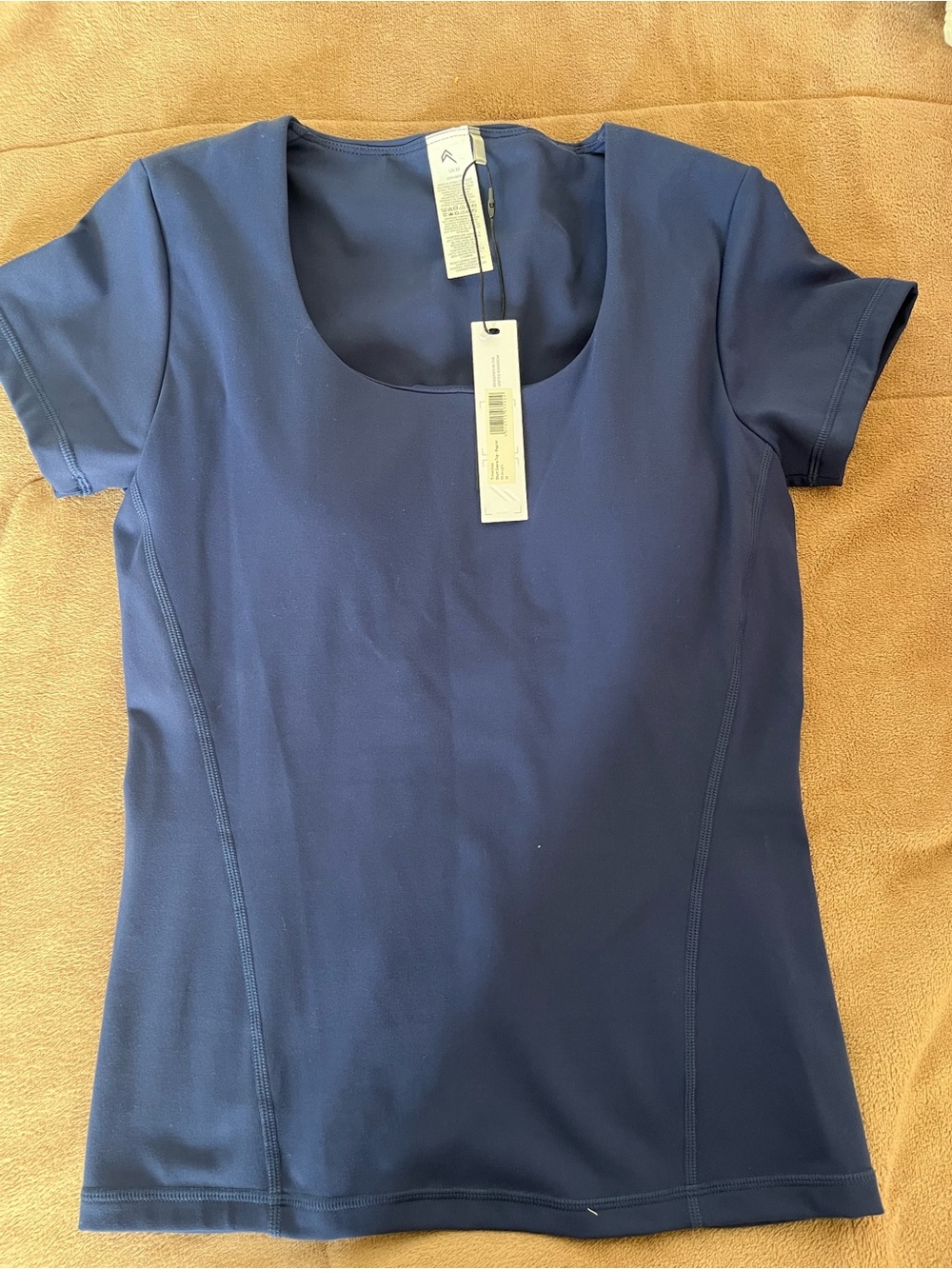 Oner Active Navy Scoop Neck Short Sleeve Top